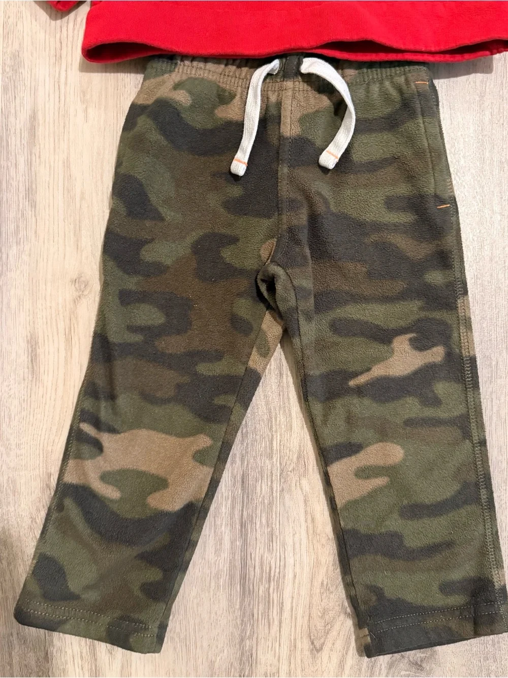 adidas Red Sweatshirt with Camo Joggers Kids Matching Set 24 Months
